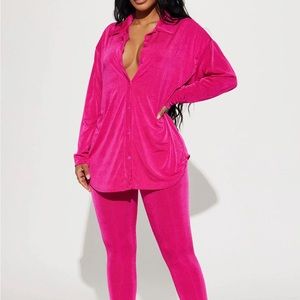 Pink stretchy set